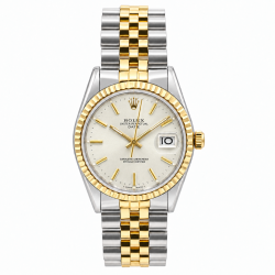 Rolex Date 34MM 15053 Two-Tone Silver Dial Watch